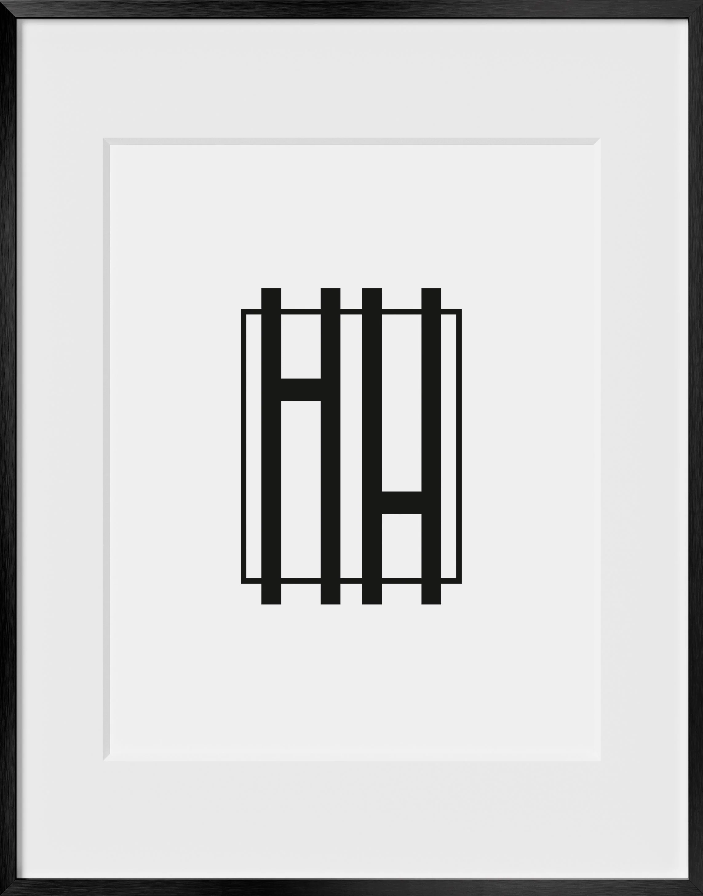 11x14 (Matted to 8x10), Black Aluminum Glass Frame