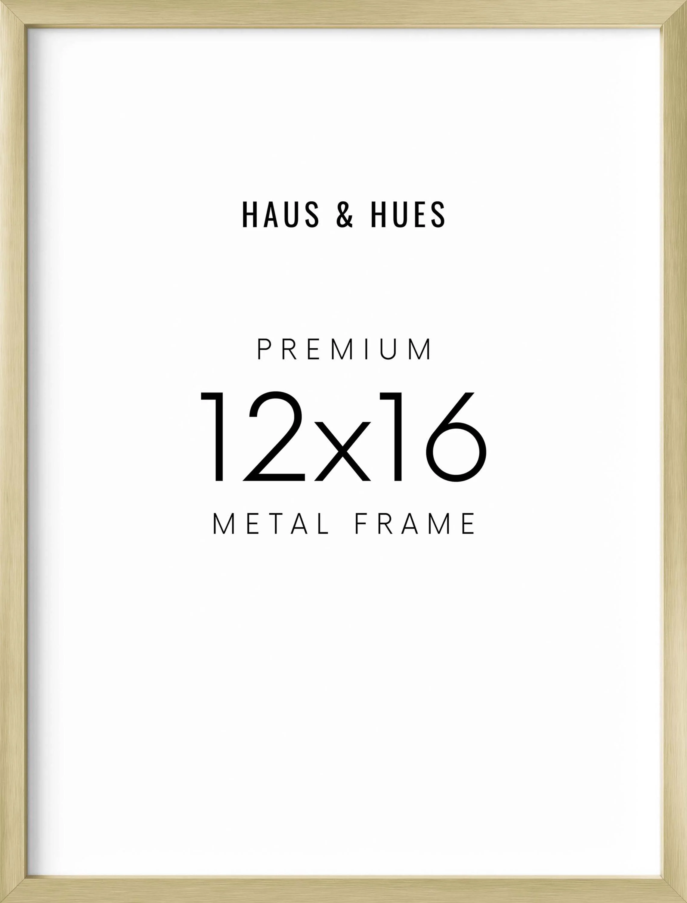 12x16, Gold Aluminum Plexi Frame