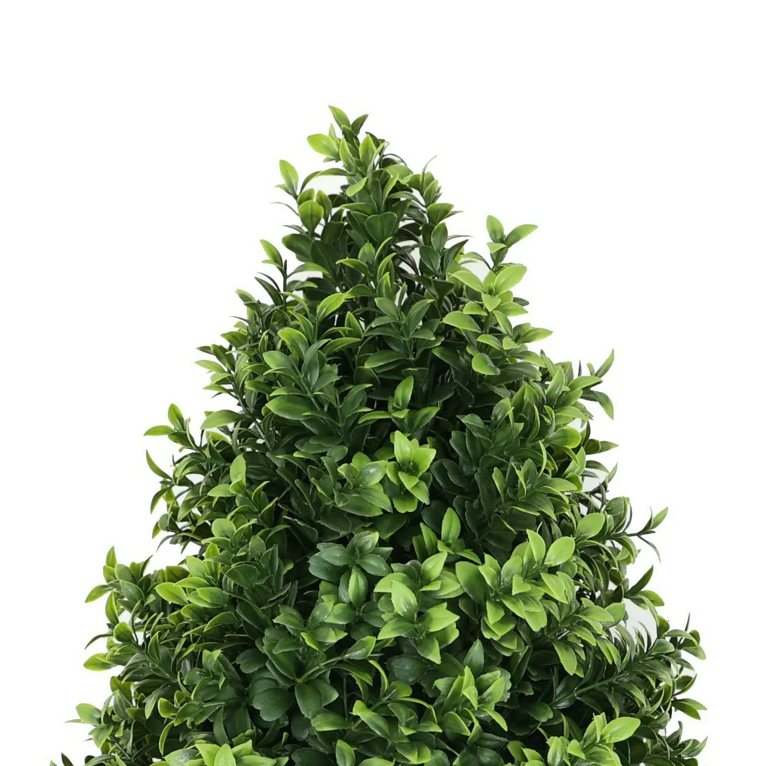 14-Inch Faux Boxwood Topiary Shrub with Ground Spike – UV-Resistant Artificial Boxwood Hedge - Image 3