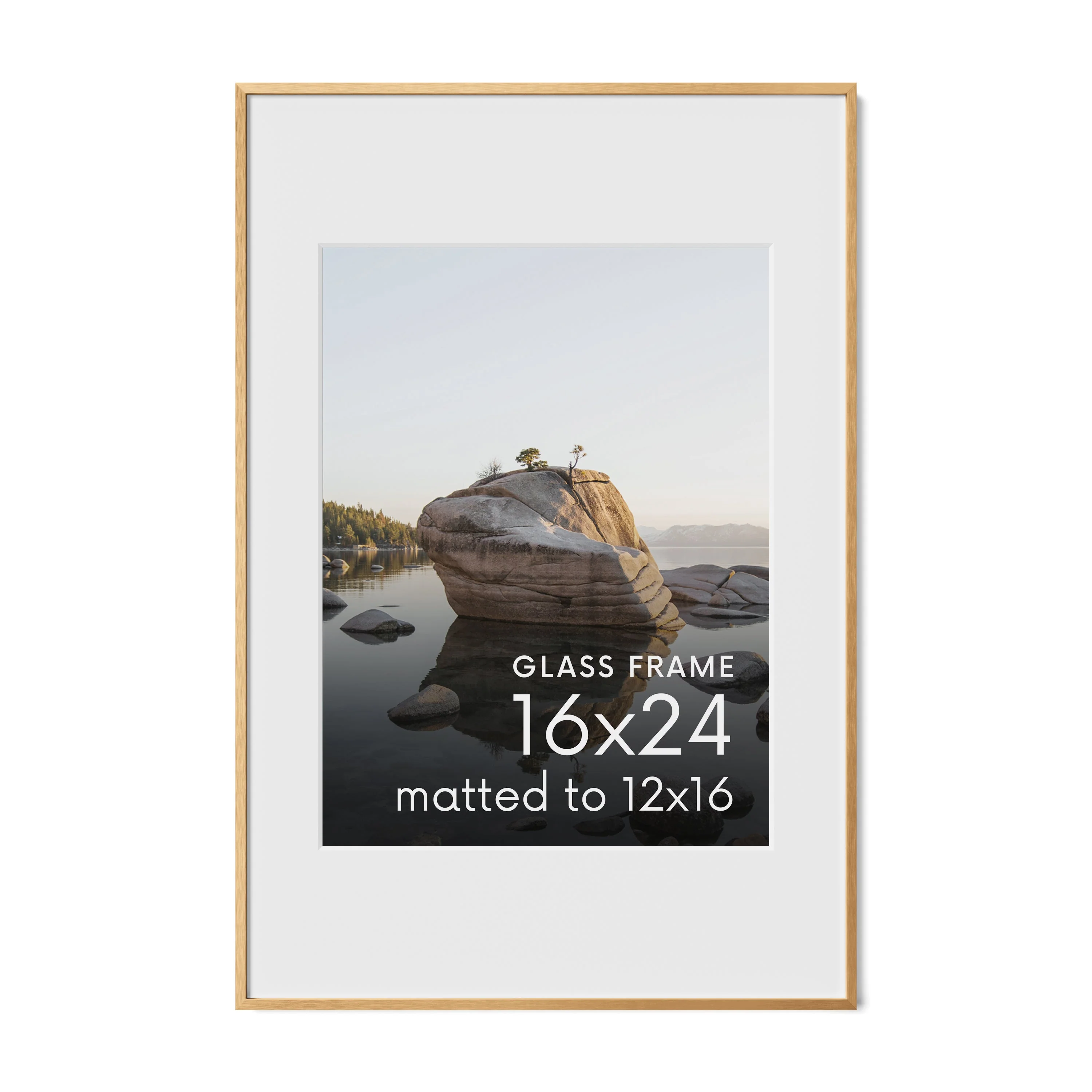 16x24, Brass Aluminum Glass Frame