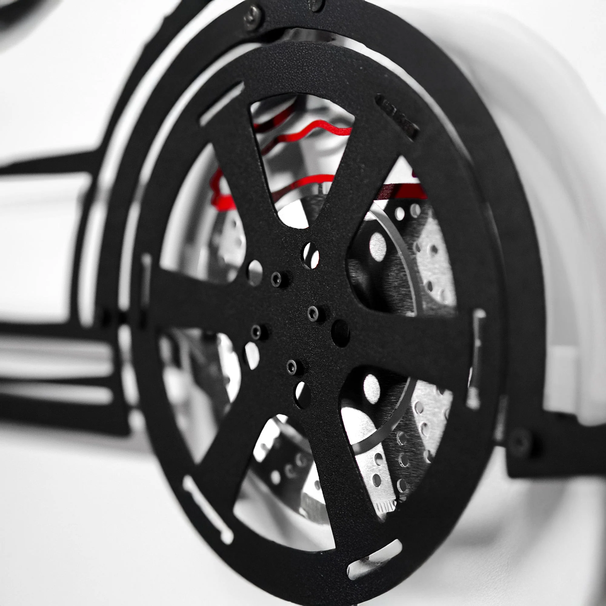 2006 Lancer Evo Metal Wall Art – JDM Steel with Spinning Wheels-KAFMEKA003 - Image 3