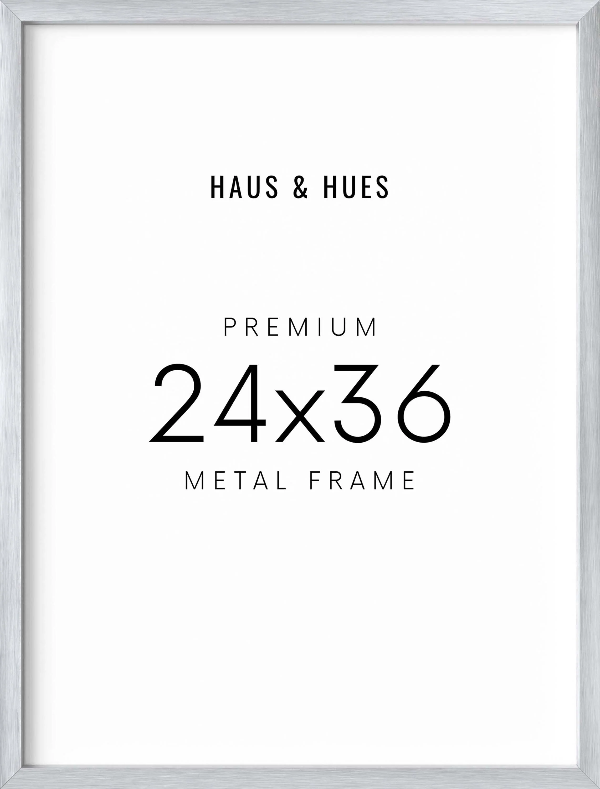 24x36 in, Set of 4, Silver Aluminum