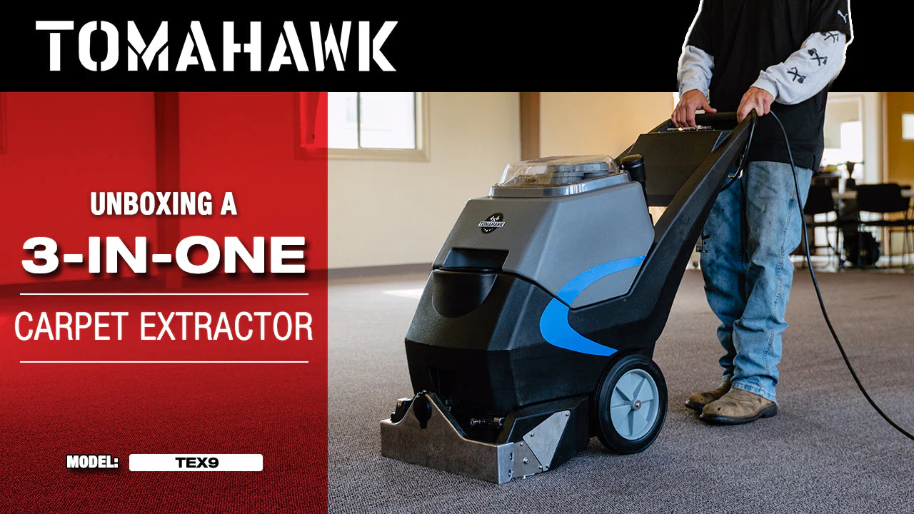 3-in-1 Commercial Carpet Extractor Cleaner, 18ā Width, 9 Gallon Dual Tanks, Dual 1000W Motors for Hotels, Offices & Upholstery - Image 4