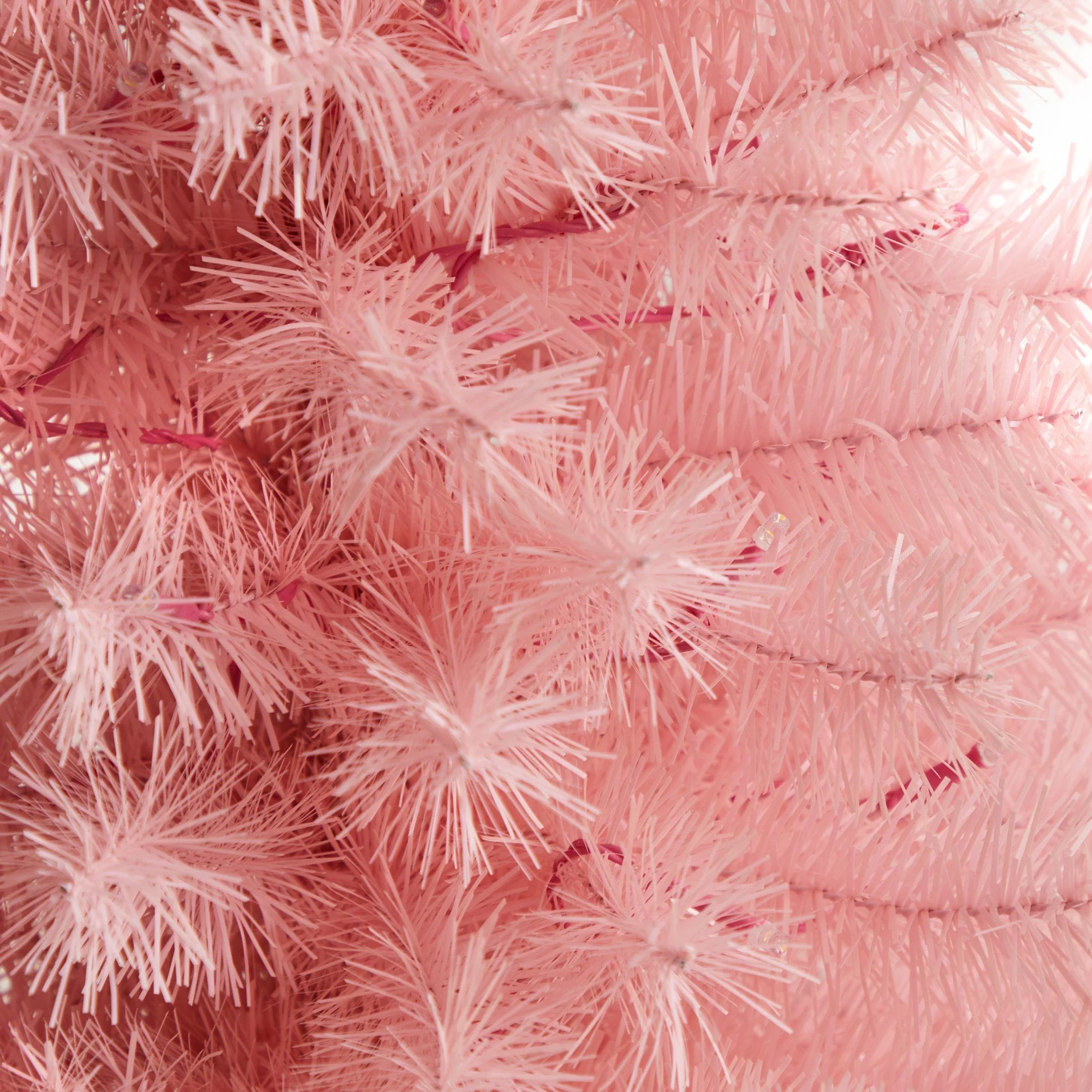 3’ Pink Artificial Christmas Tree with 50 LED Lights and 118 Bendable Branches - Image 5