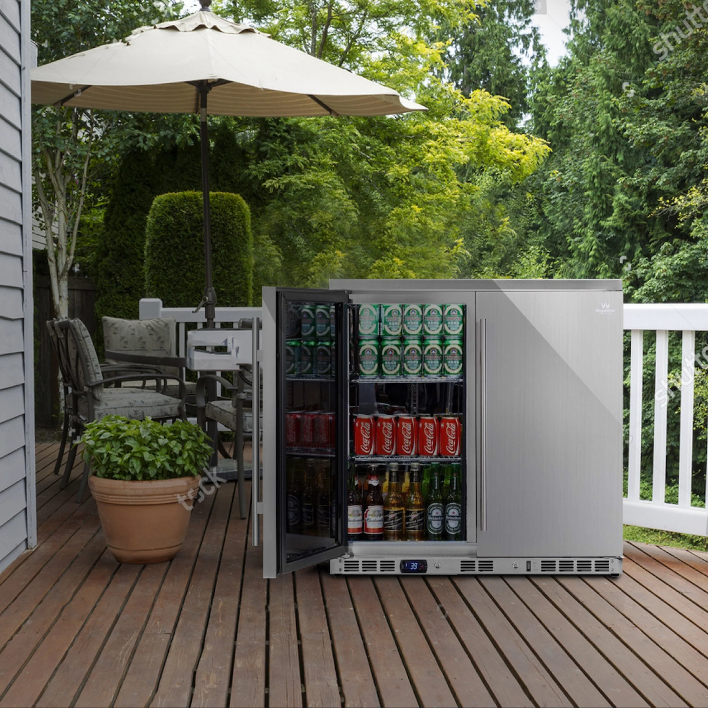 36 Inch Outdoor Beverage Refrigerator 2 Door For Home - Image 6