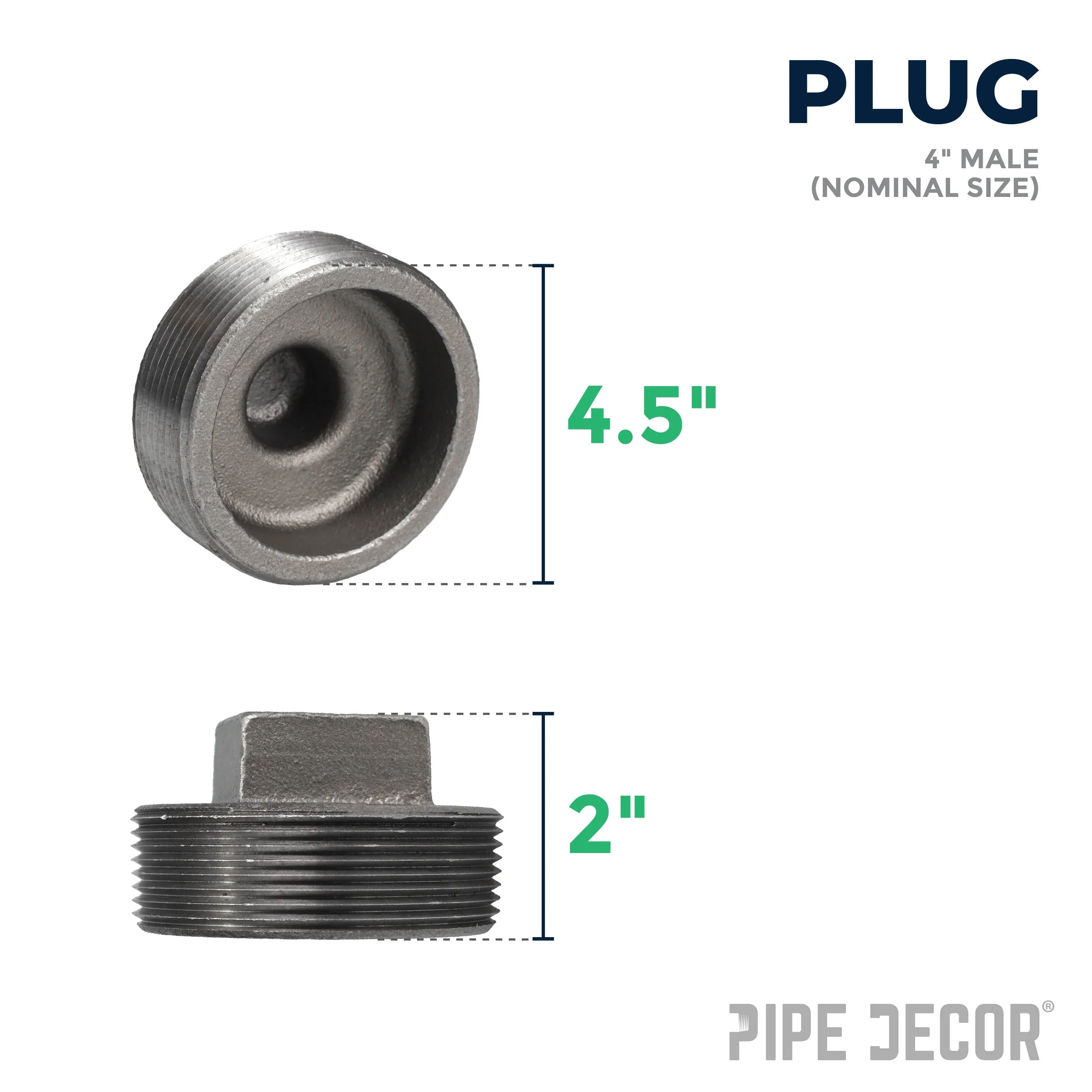 4 in. Black Plug - Image 2