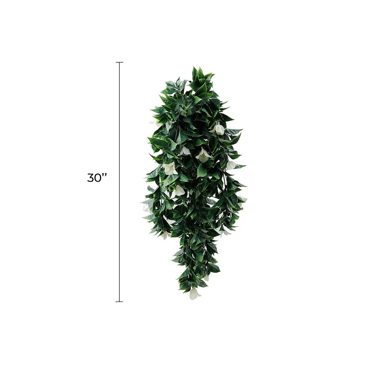(5 Pieces) Hanging White Artificial Bougainvillea Plant UV Resistant 30" - Image 2