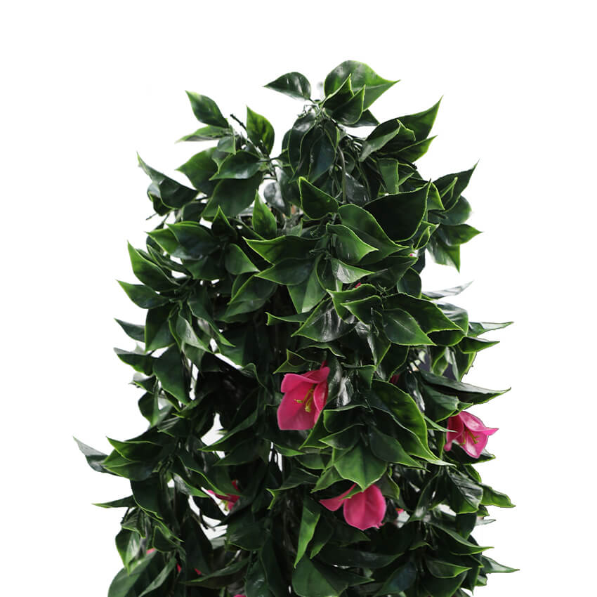 (5 Pieces) Vibrant Pink Hanging Artificial Bougainvillea Plant, UV Resistant 30" - Image 5