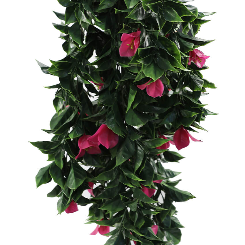 (5 Pieces) Vibrant Pink Hanging Artificial Bougainvillea Plant, UV Resistant 30" - Image 7