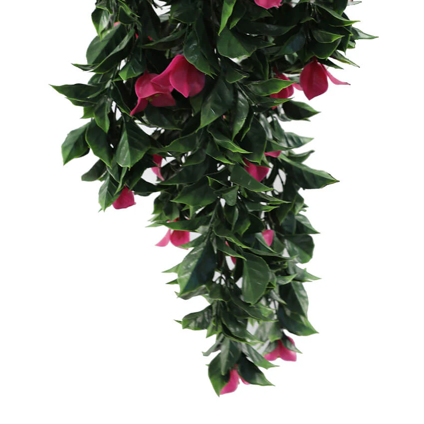 (5 Pieces) Vibrant Pink Hanging Artificial Bougainvillea Plant, UV Resistant 30" - Image 8