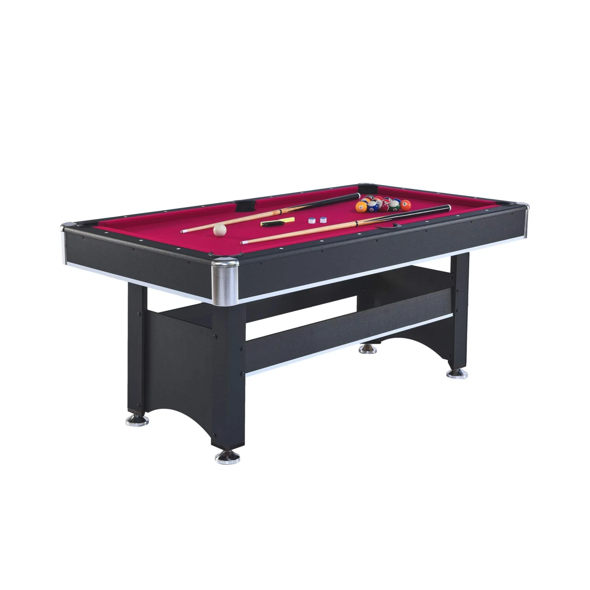 6FT Premium Wooden Multifunctional Pool Table With Table Tennis Top (SAK62741) - Image 4