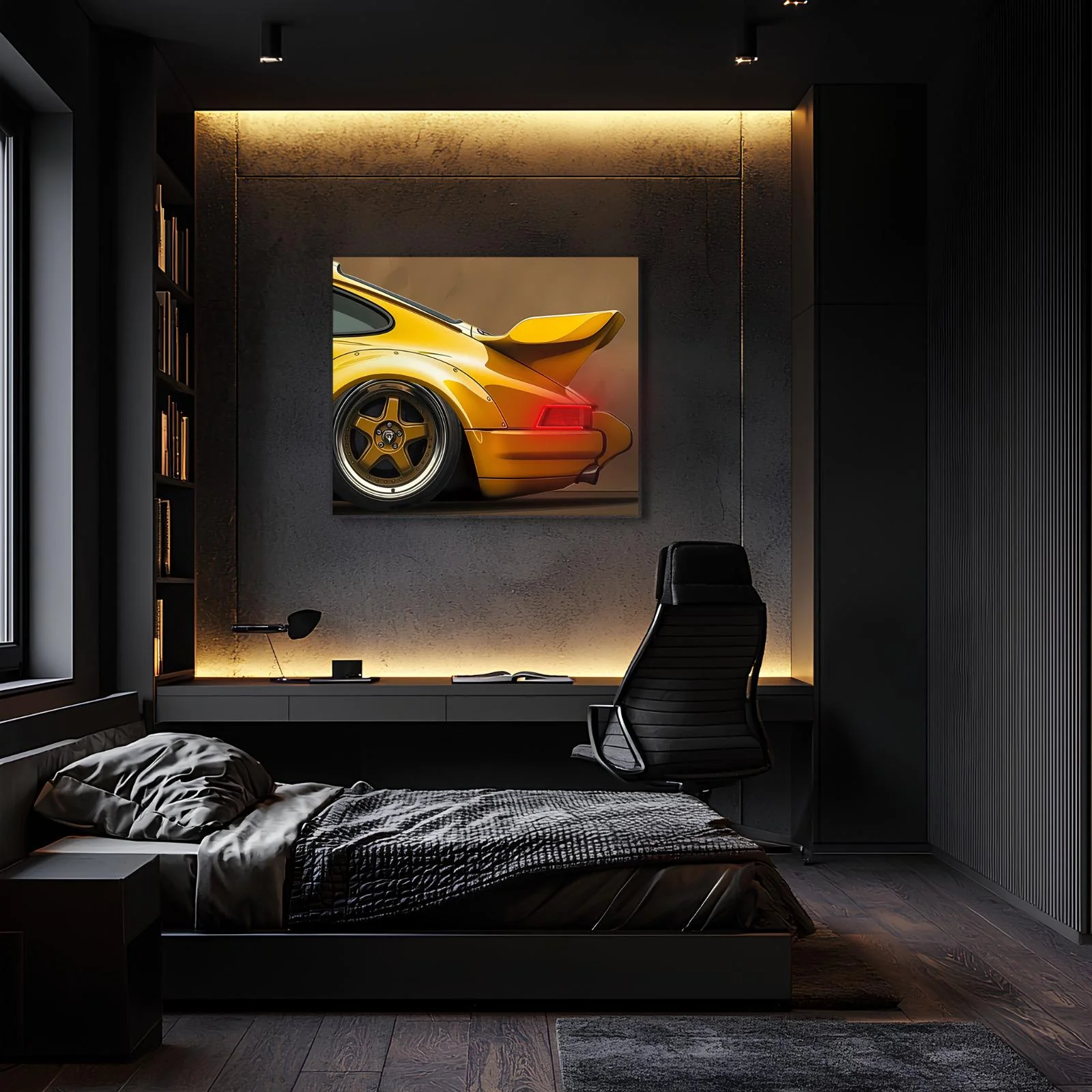 Acrylic Poster with Neon Lights | Custom LED Backlit Wall Art | High-Quality Automotive Poster for Car Enthusiasts, Gifting - Image 3