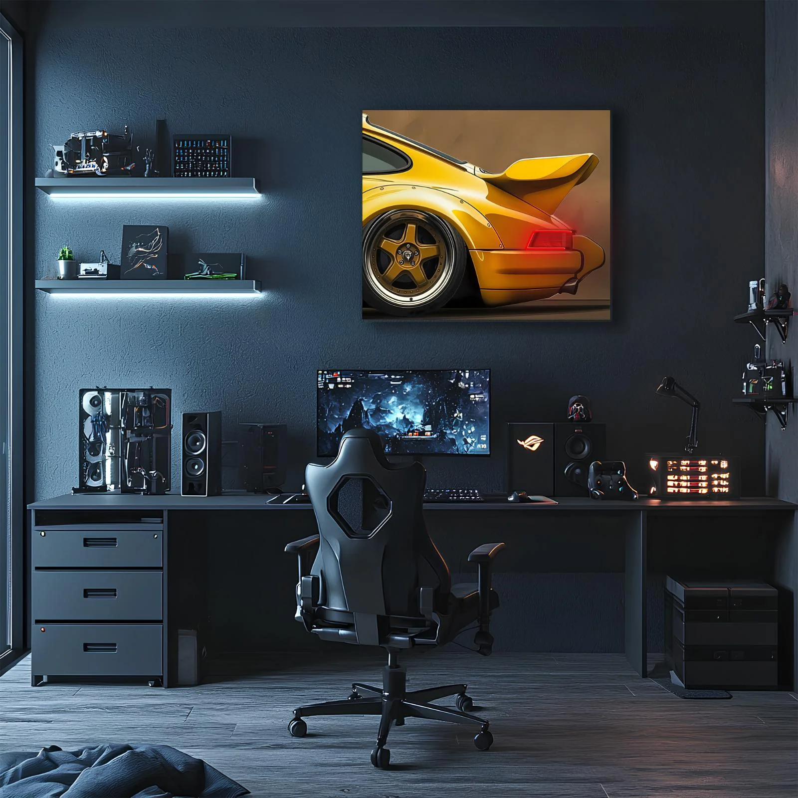 Acrylic Poster with Neon Lights | Custom LED Backlit Wall Art | High-Quality Automotive Poster for Car Enthusiasts, Gifting - Image 4
