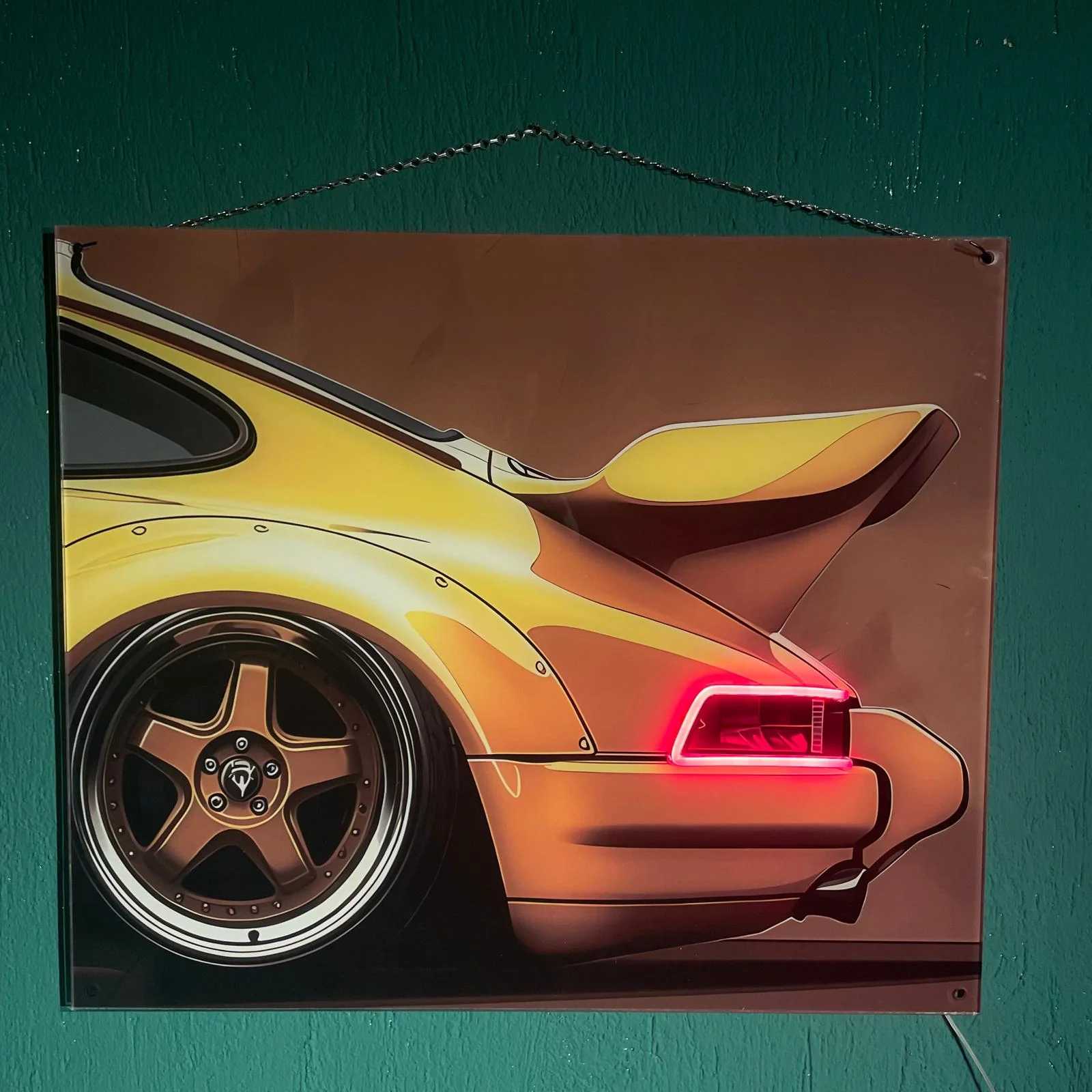 Acrylic UV‑Printed Car Neon Poster with LED Glow – Custom Sizes Available - Image 3