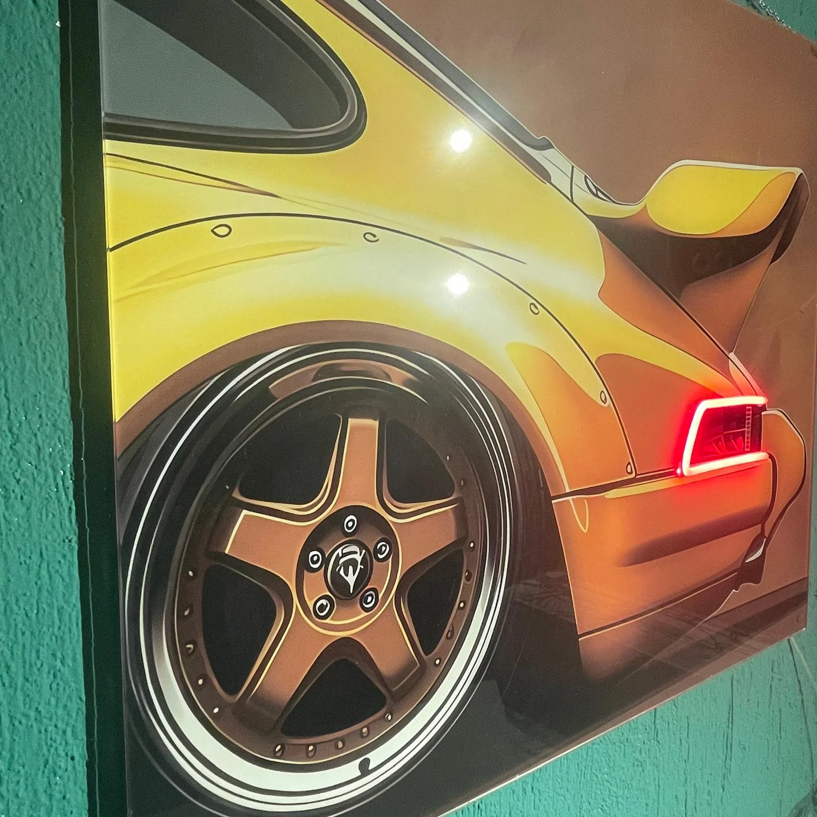 Acrylic UV‑Printed Car Neon Poster with LED Glow – Custom Sizes Available - Image 4
