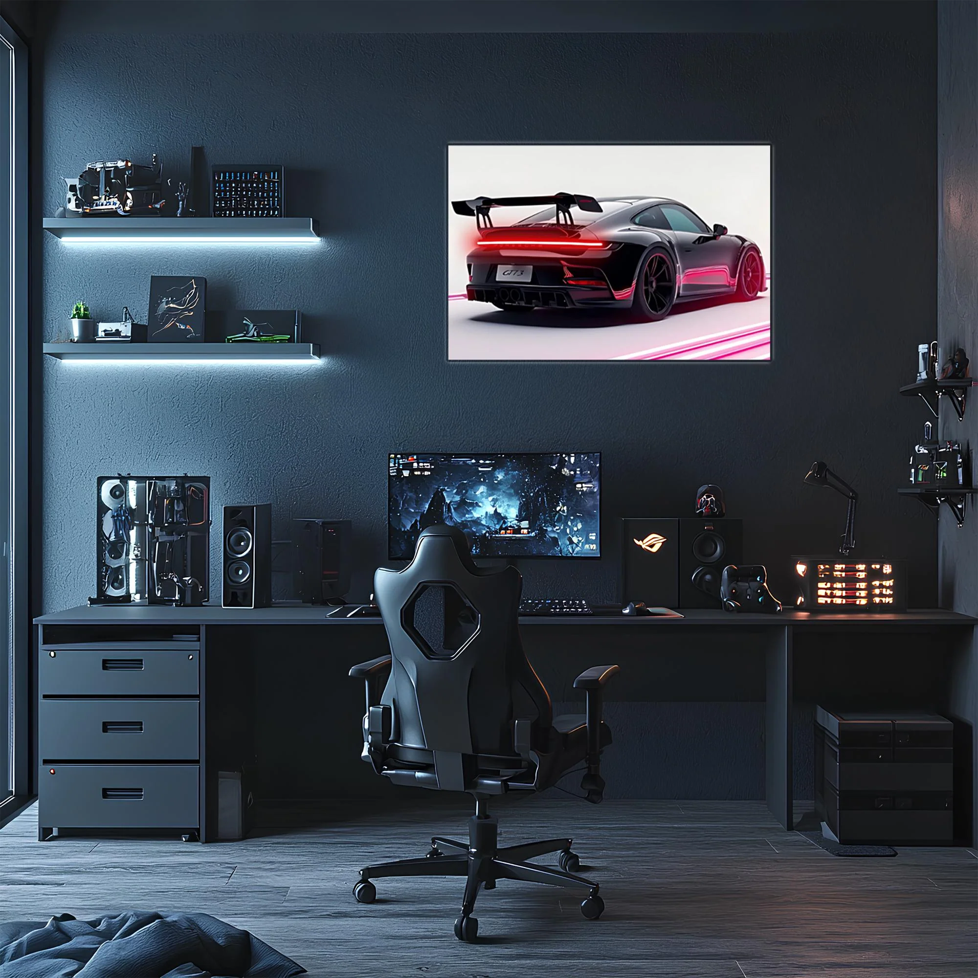 Acrylic UV Printed LED Car Poster – Backlit Neon Wall Decor - Image 2