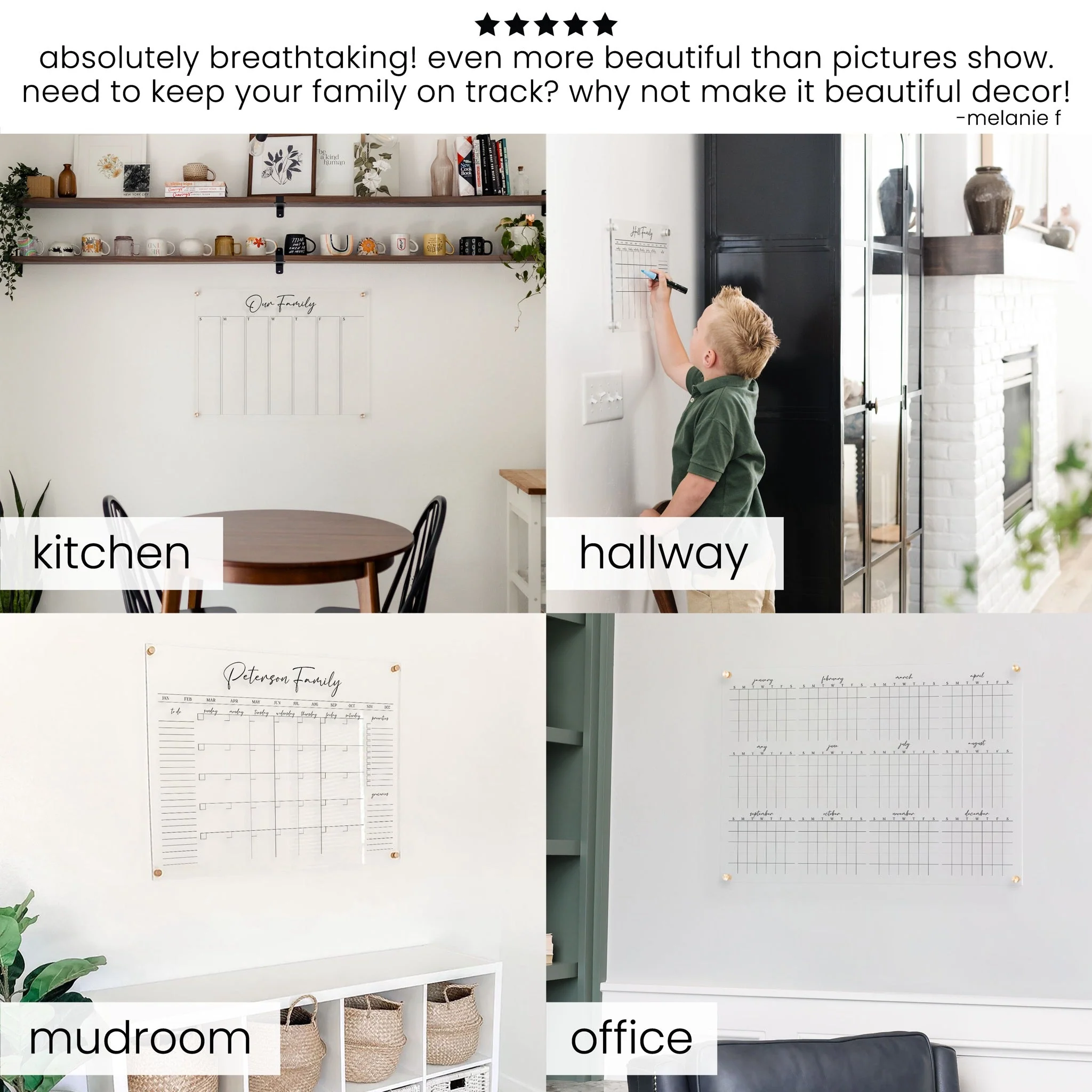 Acrylic Yearly Calendar | Horizontal Pennington - Image 2