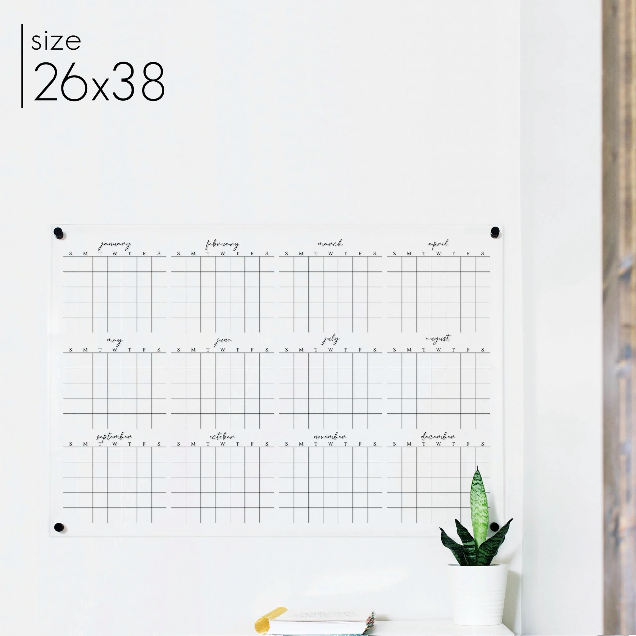 Acrylic Yearly Calendar | Horizontal Pennington - Image 6
