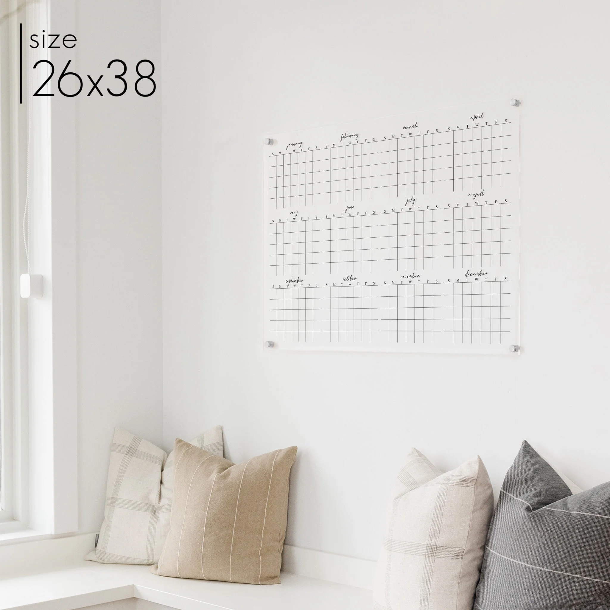 Acrylic Yearly Calendar | Horizontal Pennington - Image 7