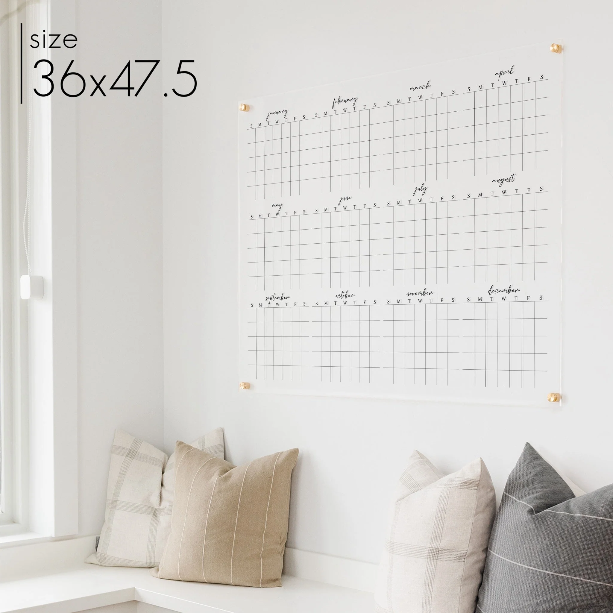 Acrylic Yearly Calendar | Horizontal Pennington - Image 9