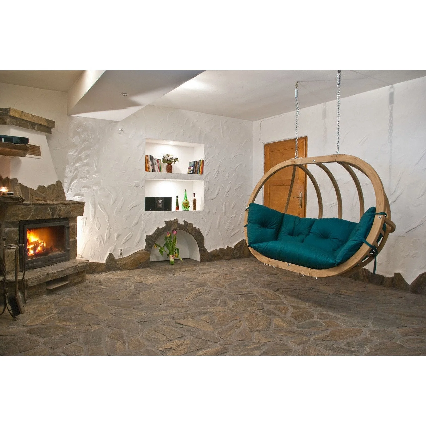 Amazonas Globo Royal Green Double Seater Hanging Chair - Image 3
