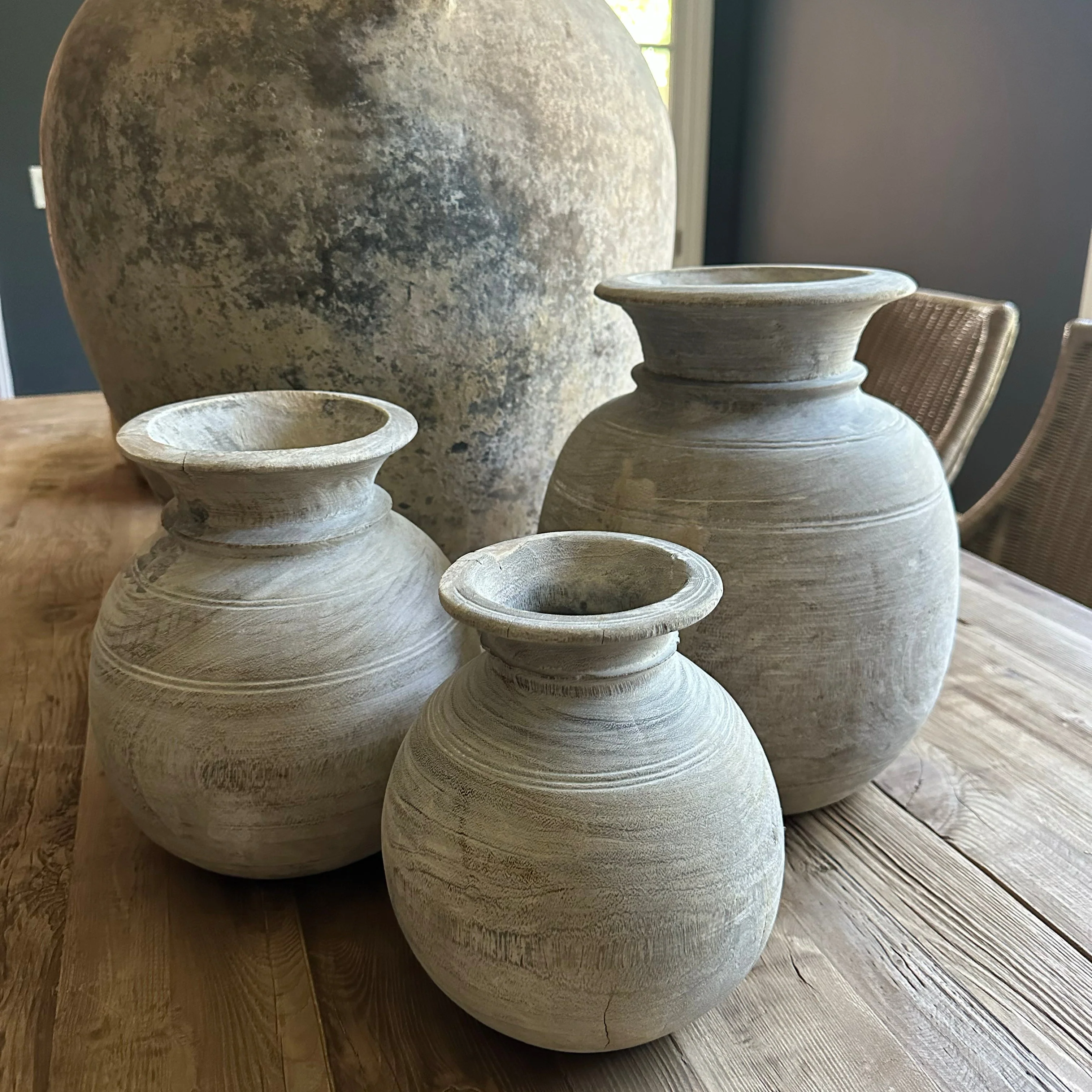 Antique Wooden Vase - Image 7