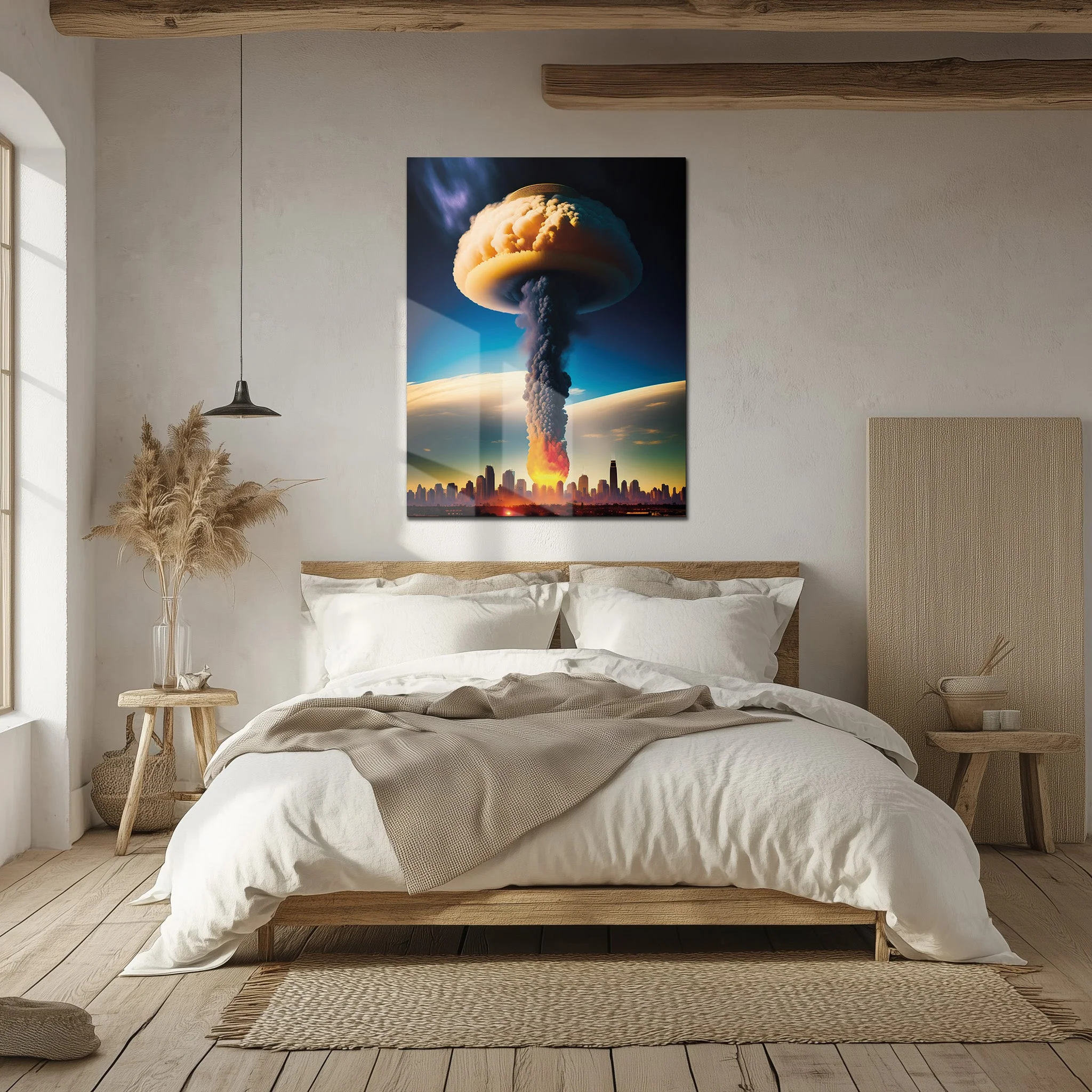 Apocalyptic Explosion – Futuristic City Blast UV Glass Wall Art- KAFCD101 - Image 5