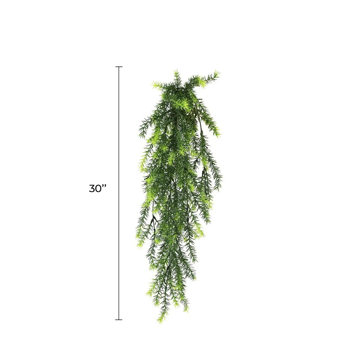Artificial Hanging Cedar Vine Garland Bushes UV Resistant & Fire Rated | 7.8in x 30in (20cm x 76cm Each) - Image 2