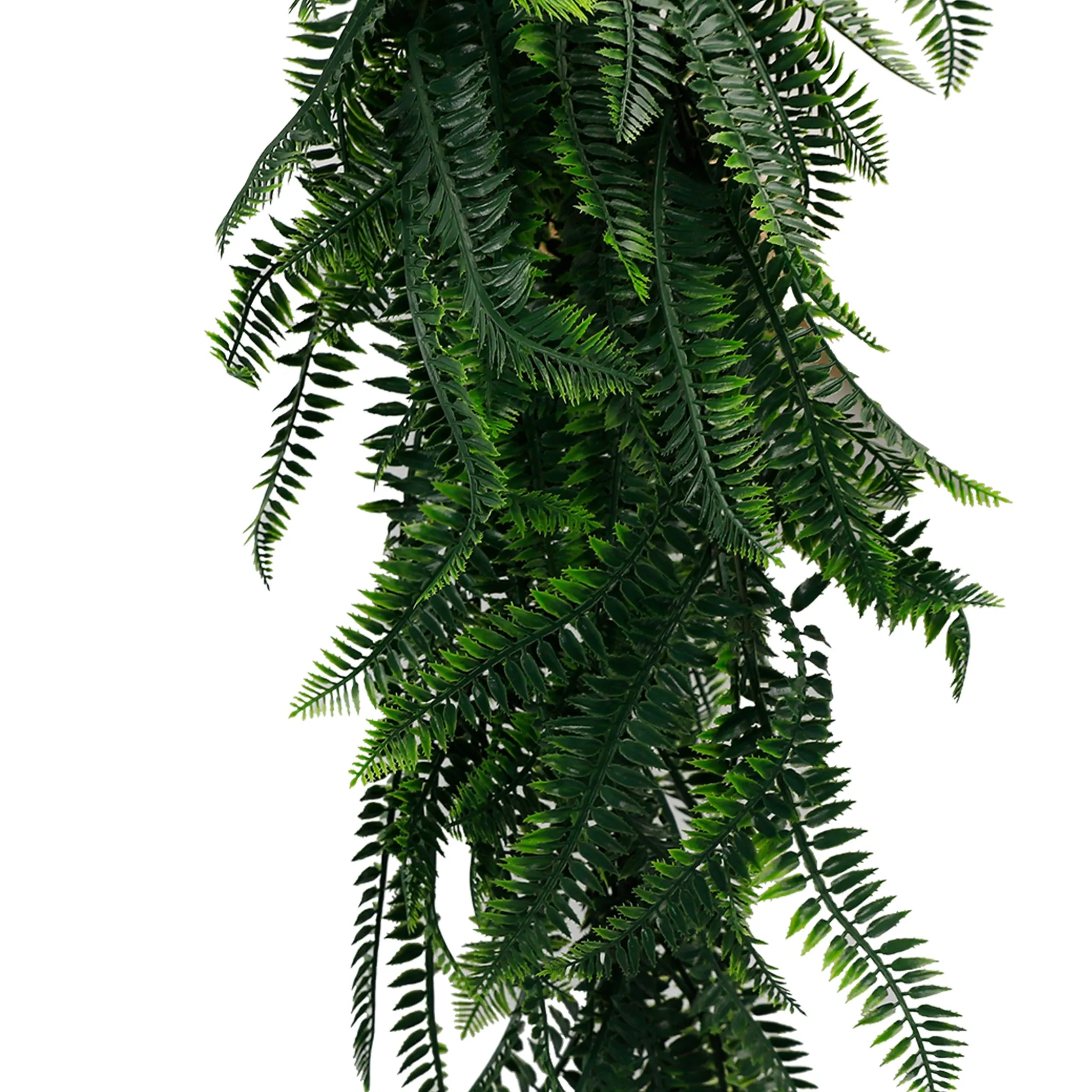 Artificial Hanging Dense Boston Fern Garland Bushes UV Resistant & Fire Rated | 10.6in x 33in (27cm x 84cm Each) - Image 4