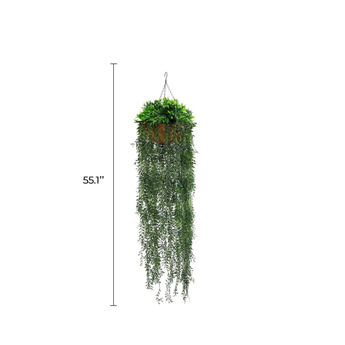 Artificial Hanging Fern Basket UV Resistant (13.8in x 55.1in /35cm x 140cm ) - Image 2