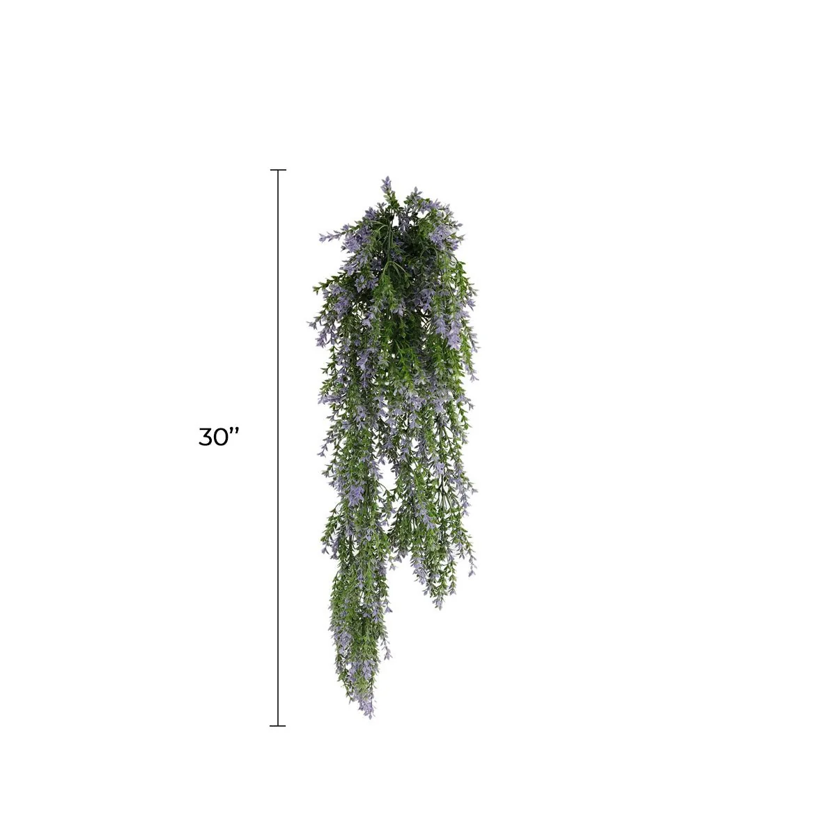 Artificial Hanging Purple & Green Willow Leaf Garland Bushes UV Resistant & Fire Rated | 7.8in x 30in (20cm x 76cm Each) - Image 2
