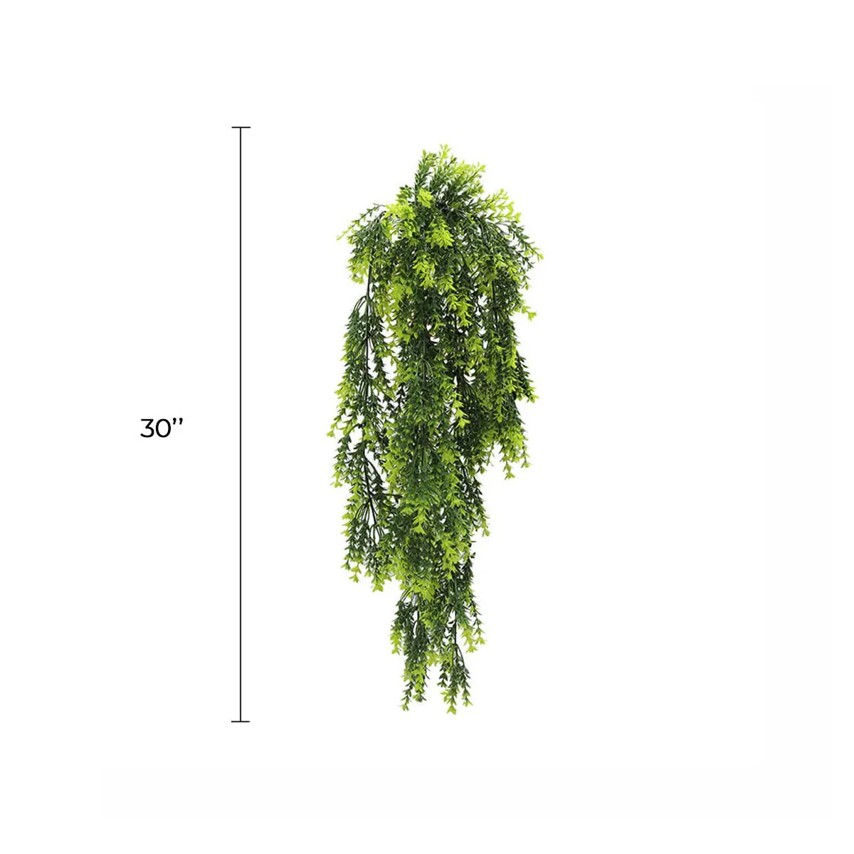 Artificial Hanging Vivid Green Dense Fern Plant 30" UV Resistant - Image 2