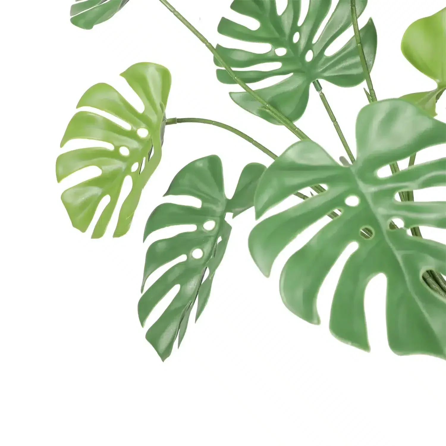 Artificial Monstera Split Leaf Philodendron Plant Stem 24" UV Resistant (Outdoor Proof) - Image 4