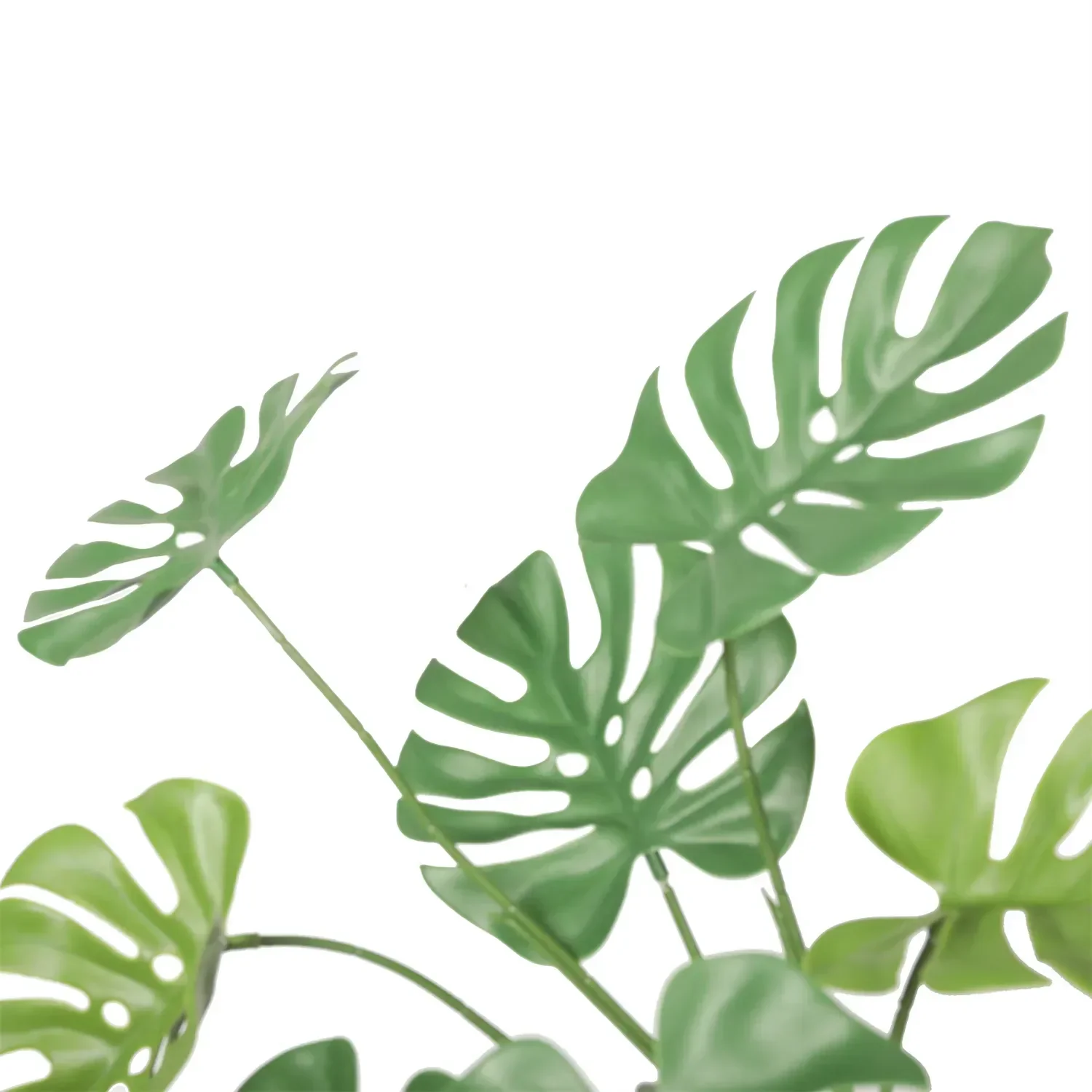 Artificial Monstera Split Leaf Philodendron Plant Stem 24" UV Resistant (Outdoor Proof) - Image 5