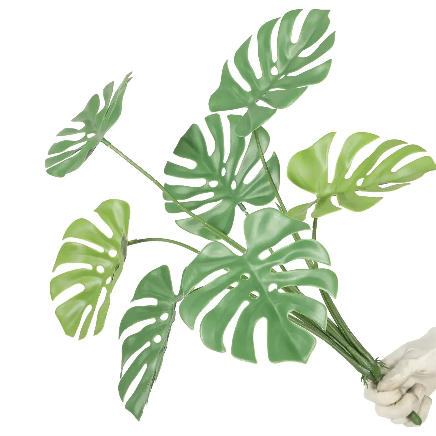 Artificial Monstera Split Leaf Philodendron Plant Stem 24" UV Resistant (Outdoor Proof) - Image 6