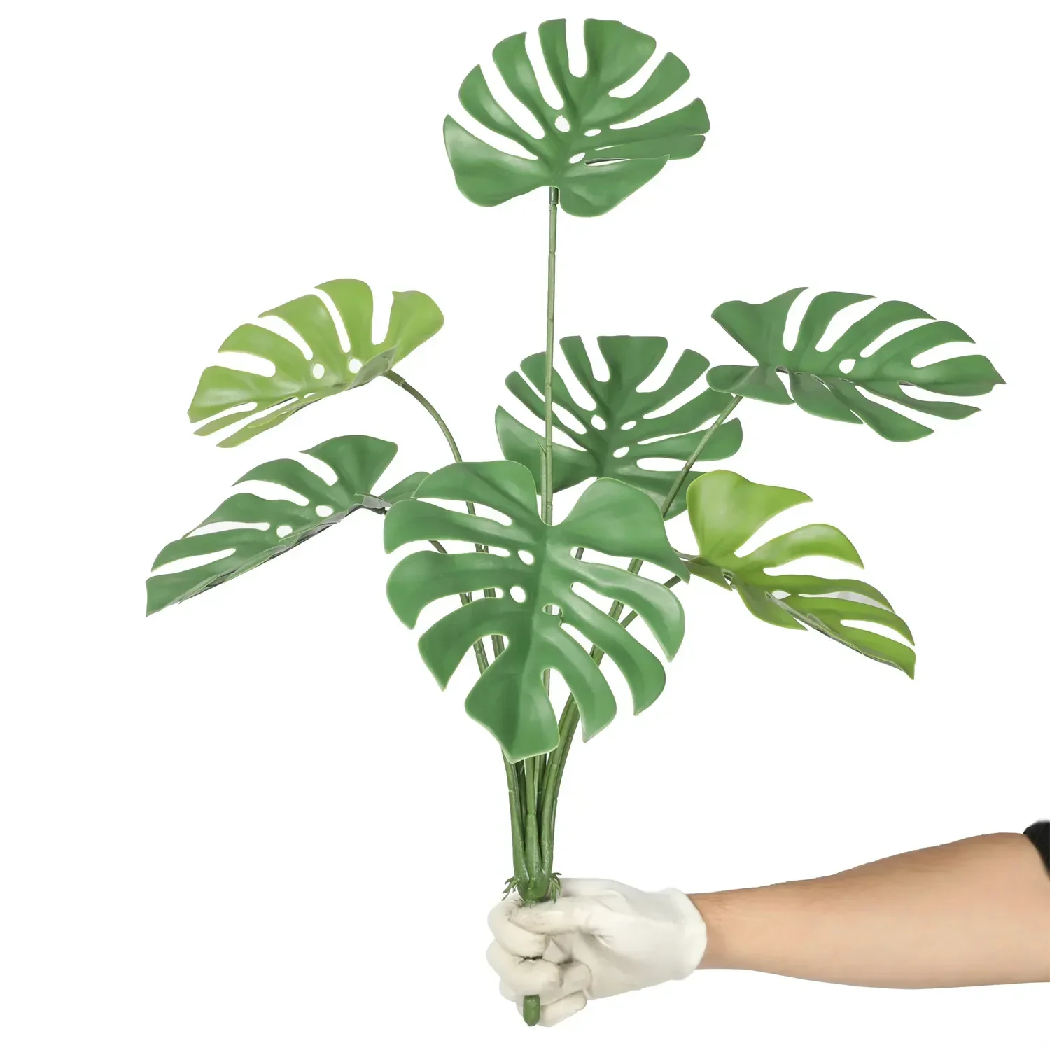 Artificial Monstera Split Leaf Philodendron Plant Stem 24" UV Resistant (Outdoor Proof) - Image 7