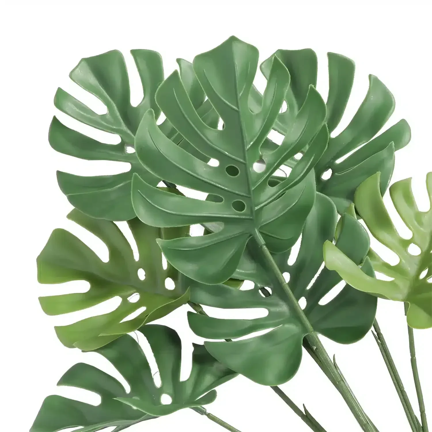 Artificial Monstera Split Leaf Philodendron Plant Stem 24" UV Resistant (Outdoor Proof) - Image 8