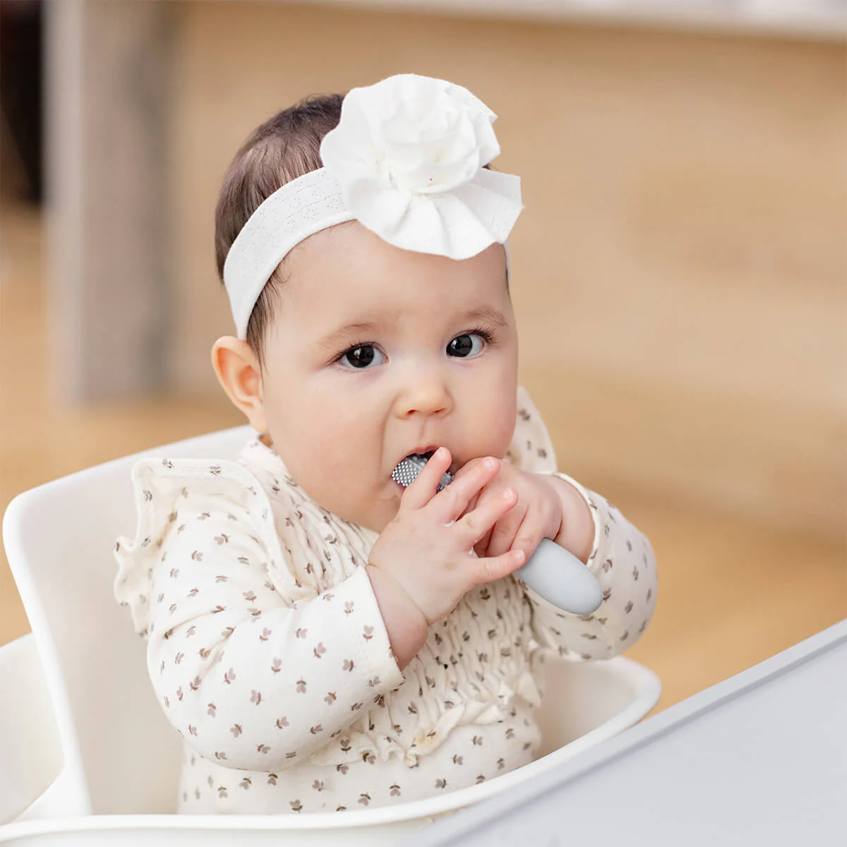 Baby-Led™ Toothbrush + Tongue Depressor in Pewter - Image 6
