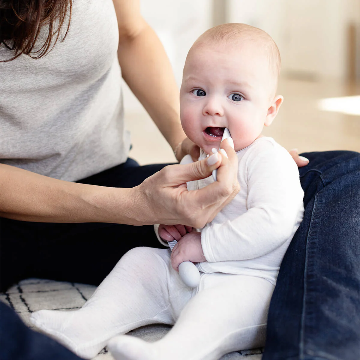 Baby-Led™ Toothbrush + Tongue Depressor in Pewter - Image 8