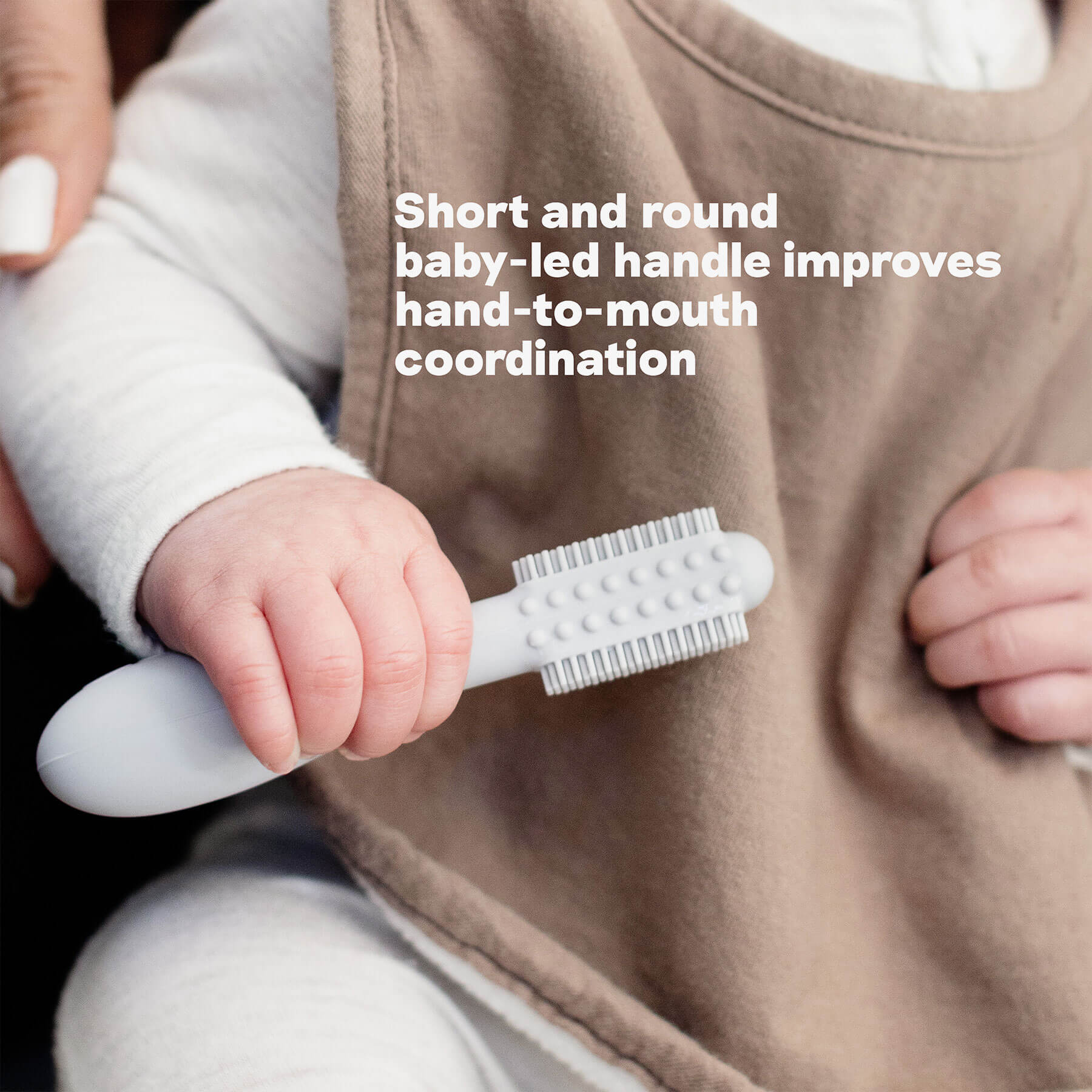 Baby-Led™ Toothbrush + Tongue Depressor in Pewter - Image 9