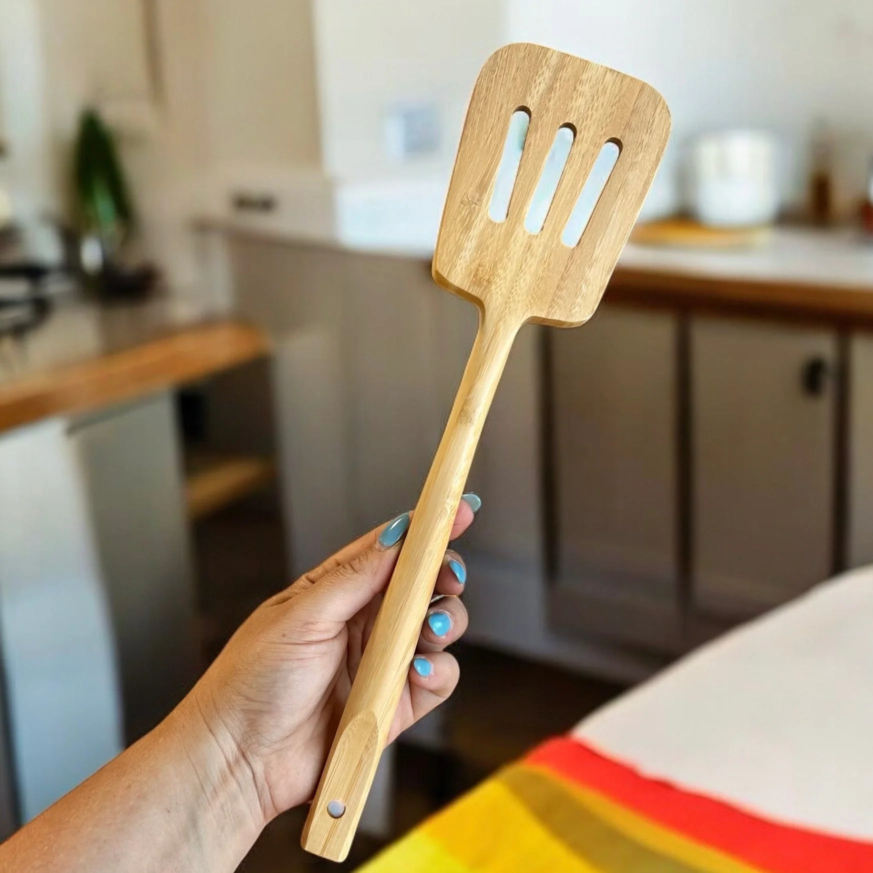 Bamboo Slotted Spatula - Image 2
