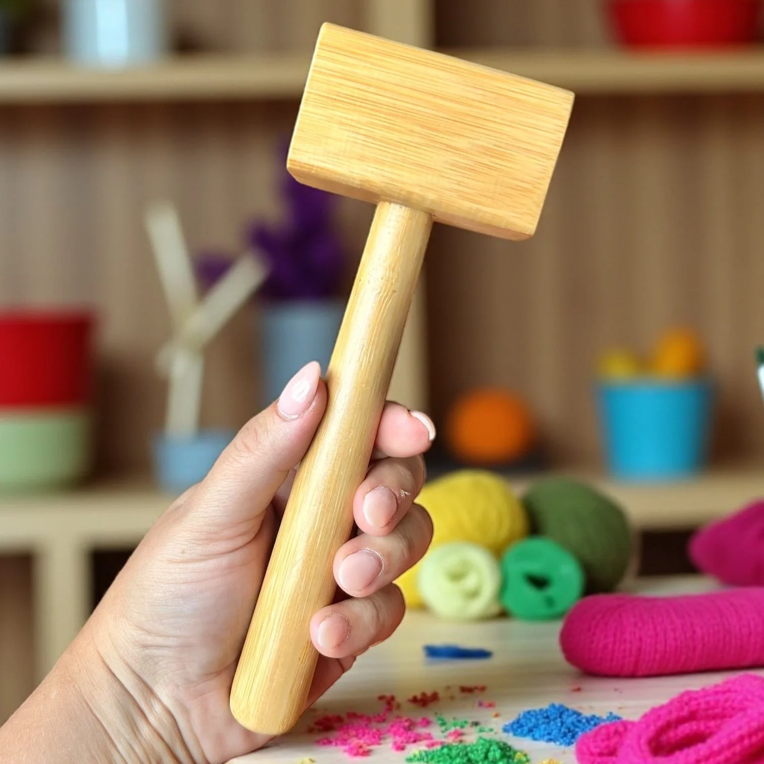Bamboo Toy Hammer - Image 2