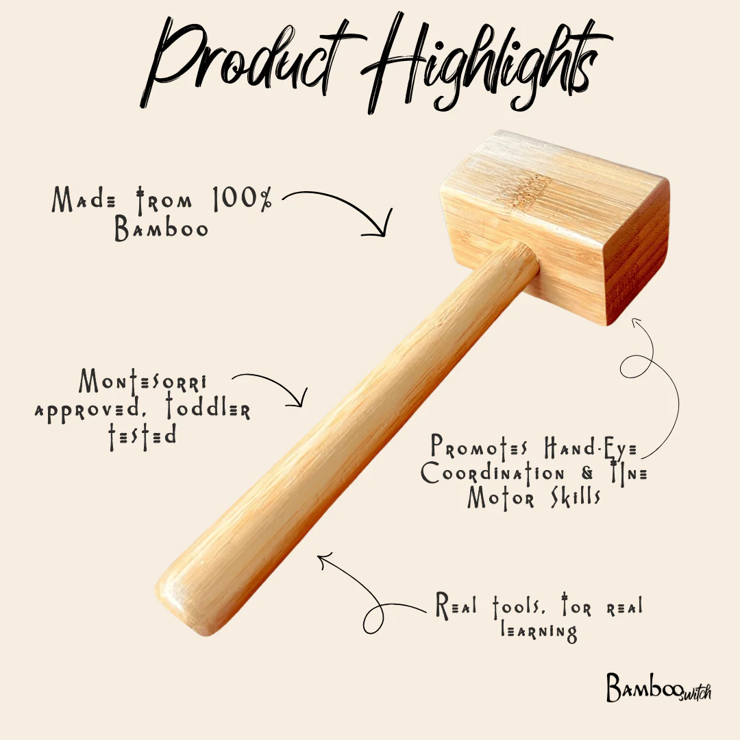 Bamboo Toy Hammer - Image 3