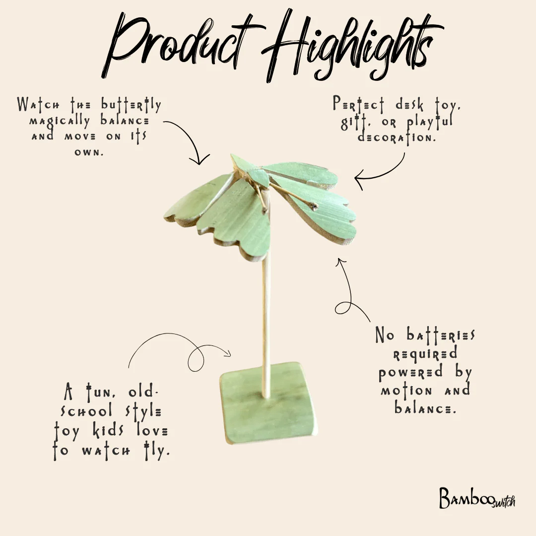 Bamboo Self-Balancing Butterfly - Image 3