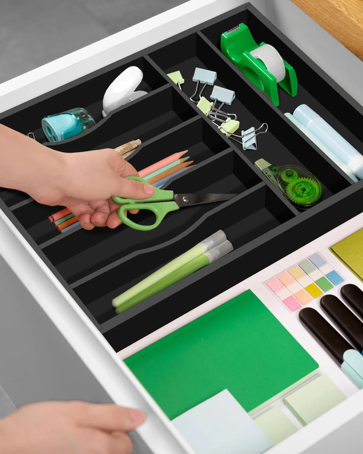 Basic Silverware Drawer Organizer, Black - Image 7