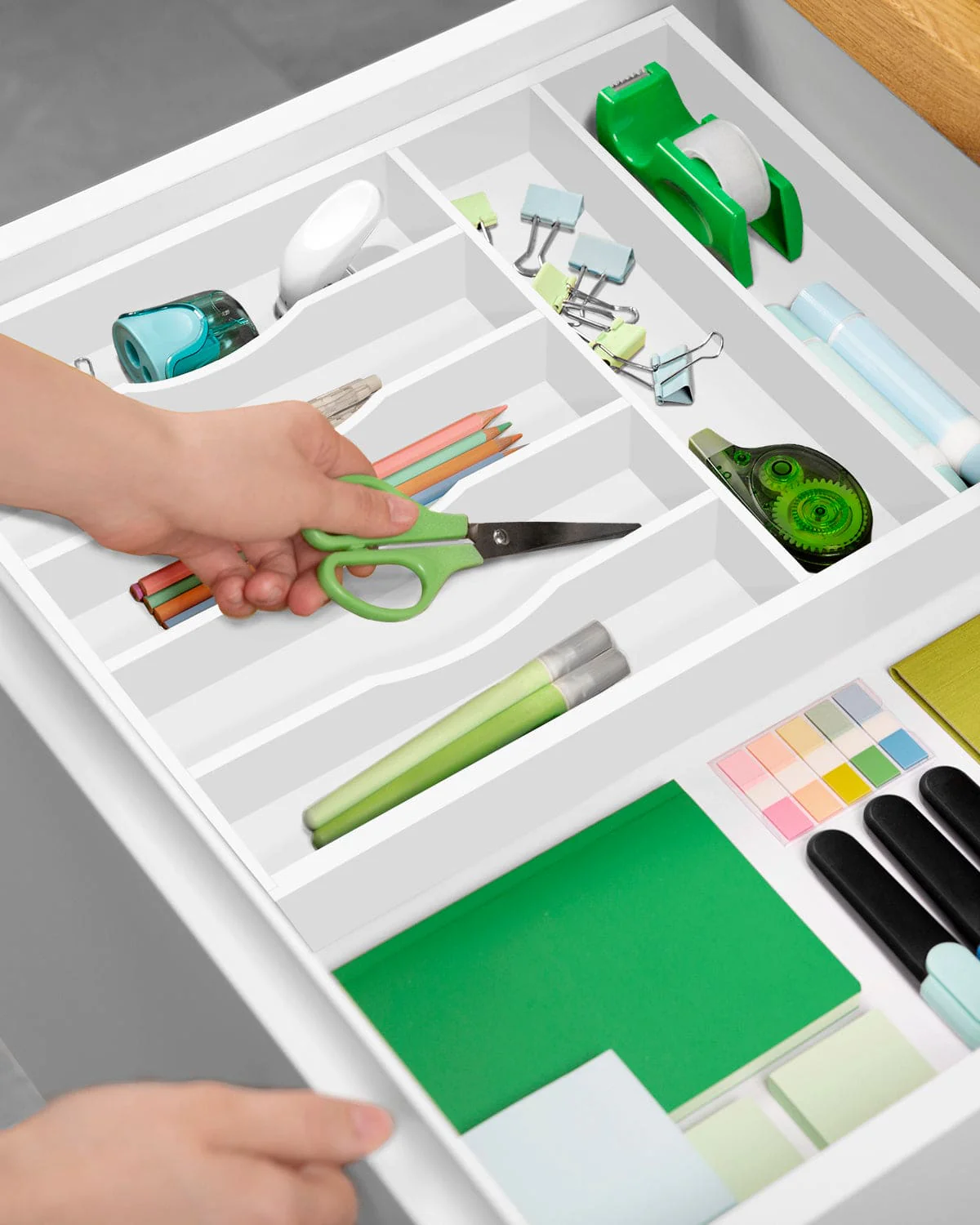 Basic Silverware Drawer Organizer, White - Image 7