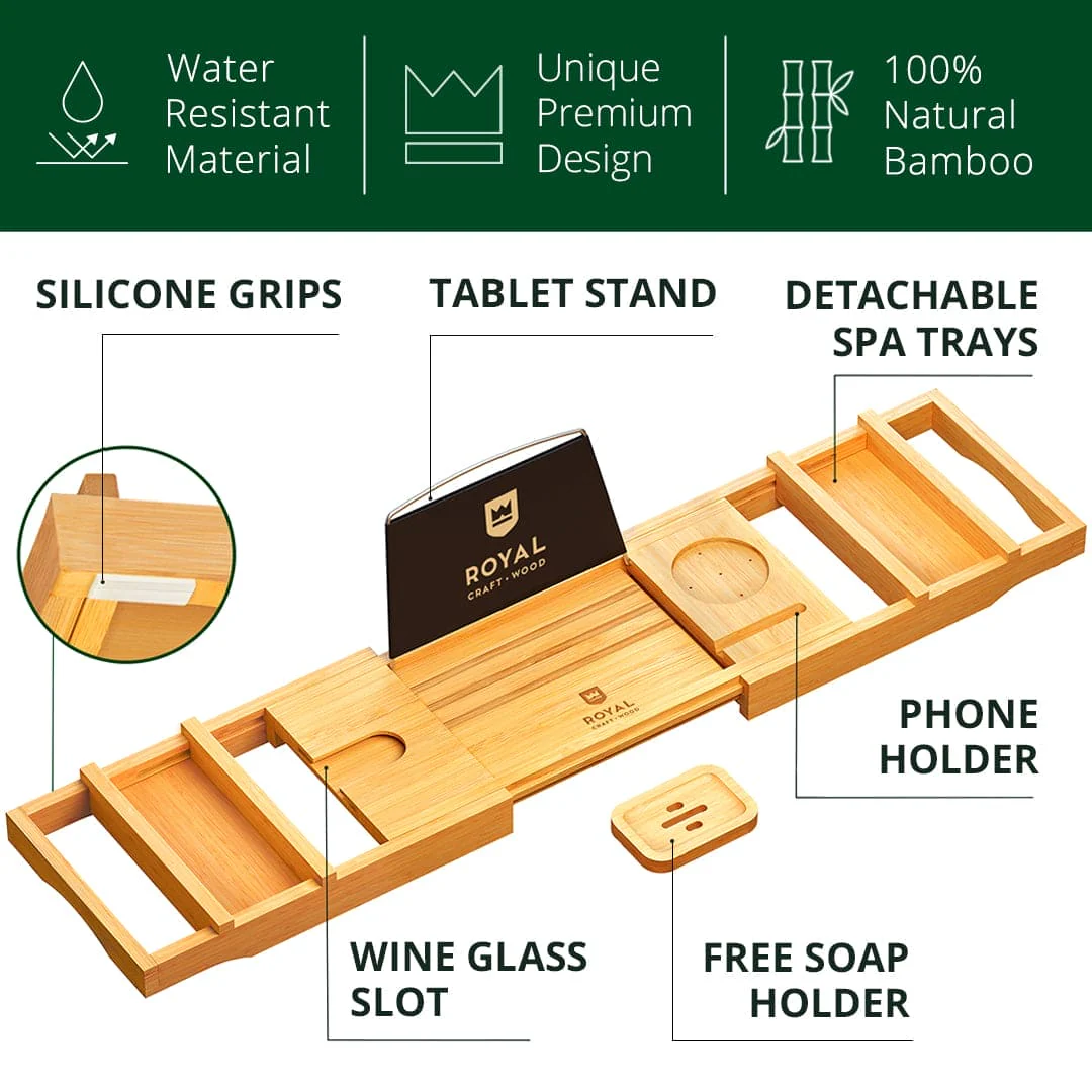 Bathtub Caddy Tray, Natural - Image 2