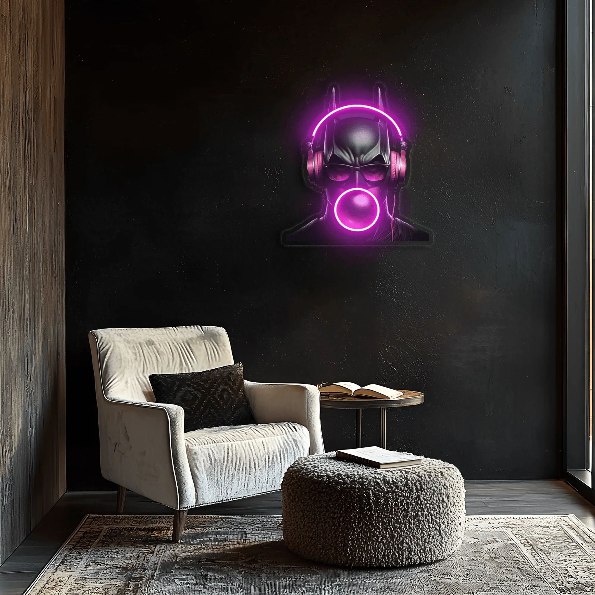Batman Neon Sign, Uv Print Neon, Batman Wall Decor, Uv Print Neon Sign - Image 5