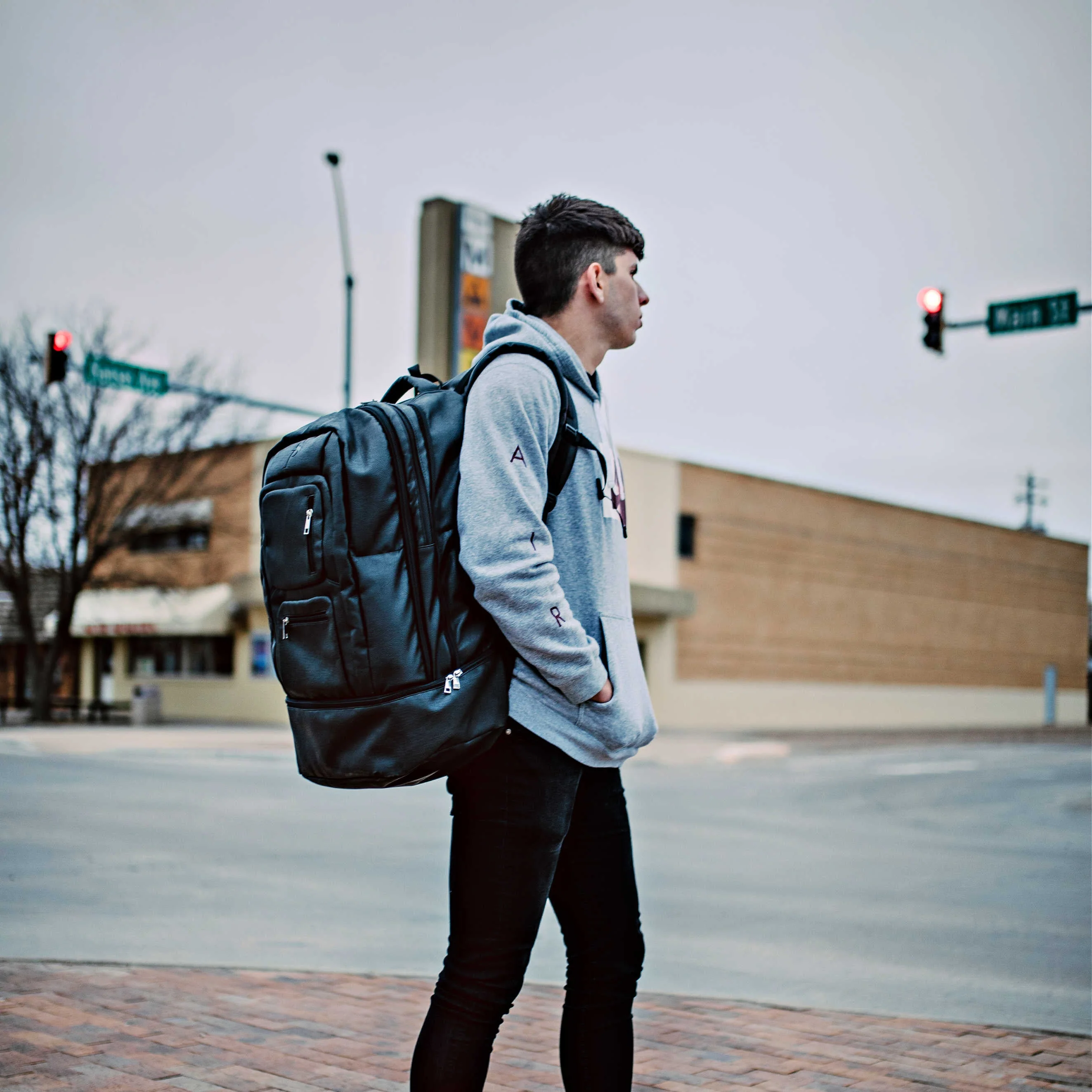 Black Leather Patented Carry On Backpack (Only 300 Made) - Image 11