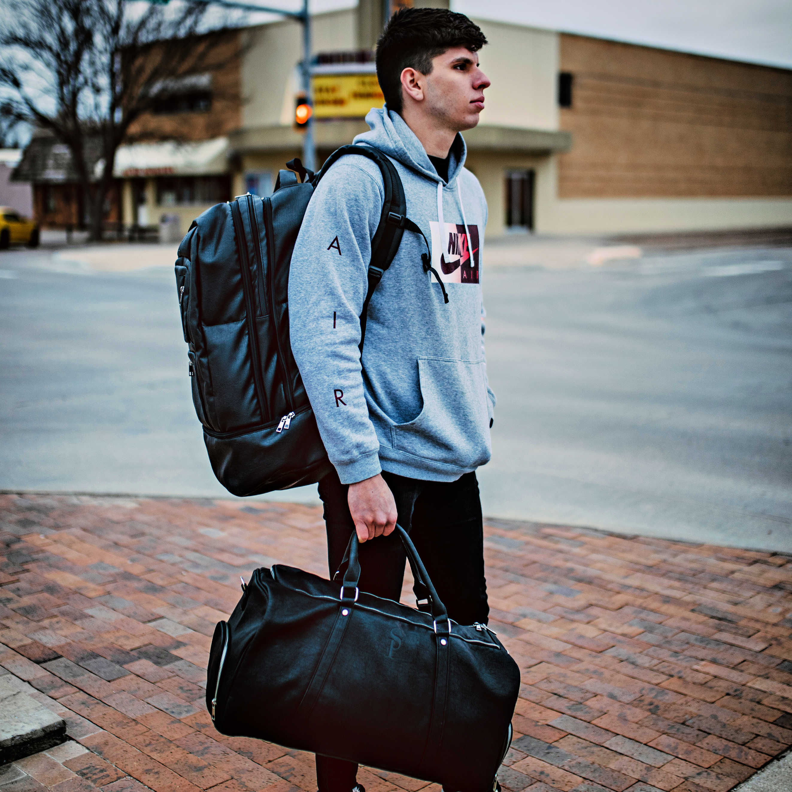 Black Leather Patented Carry On Backpack (Only 300 Made) - Image 14